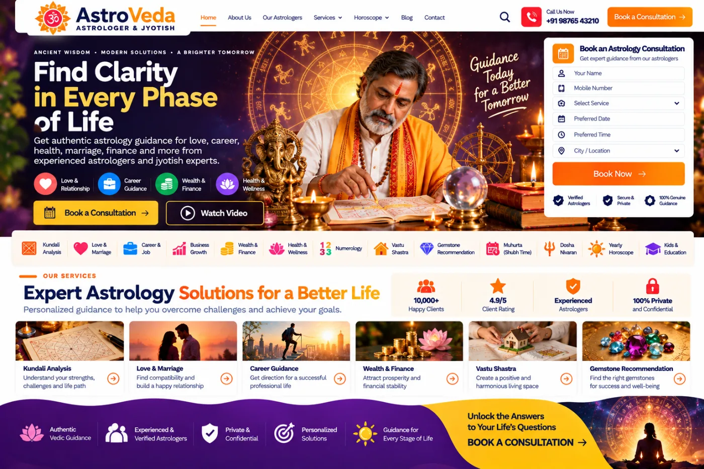 Astrologer & Jyotish Website
