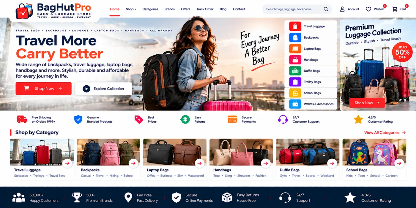 Bag & Luggage Store Website