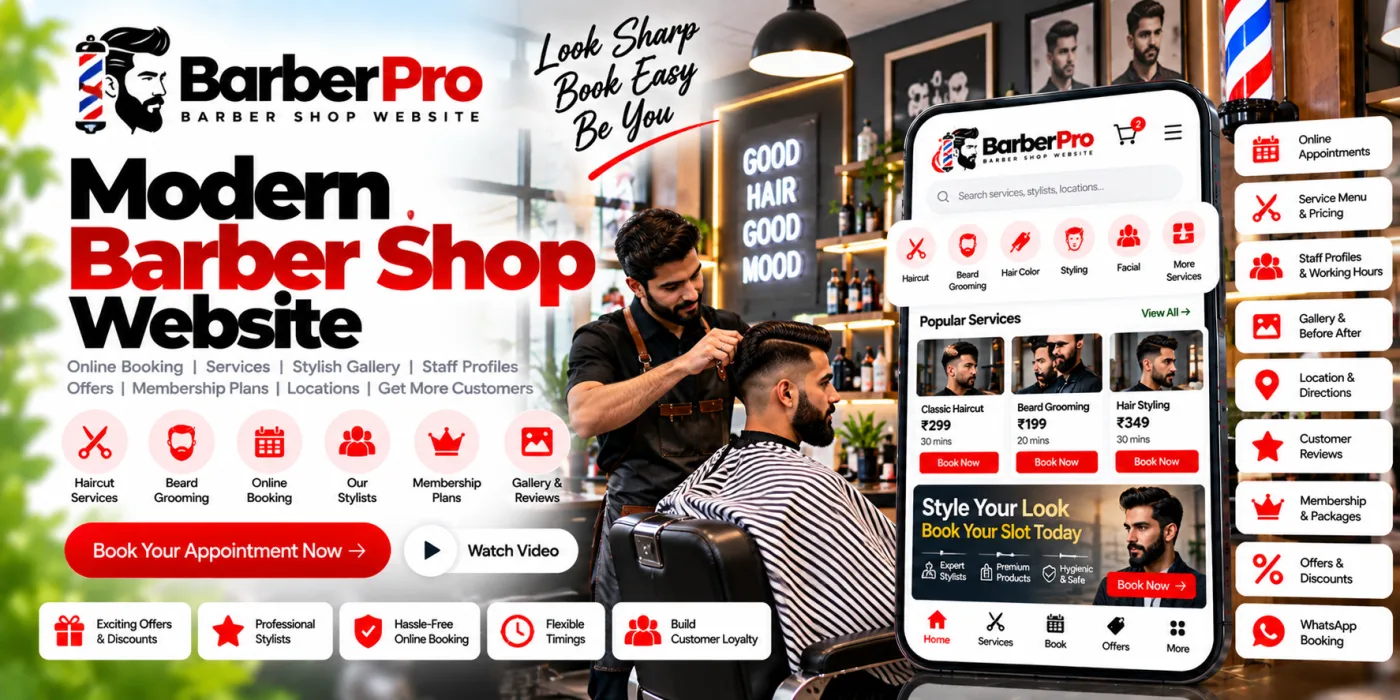 Barber Shop Website preview