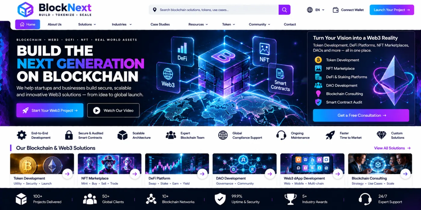 Blockchain & Web3 Startup Website