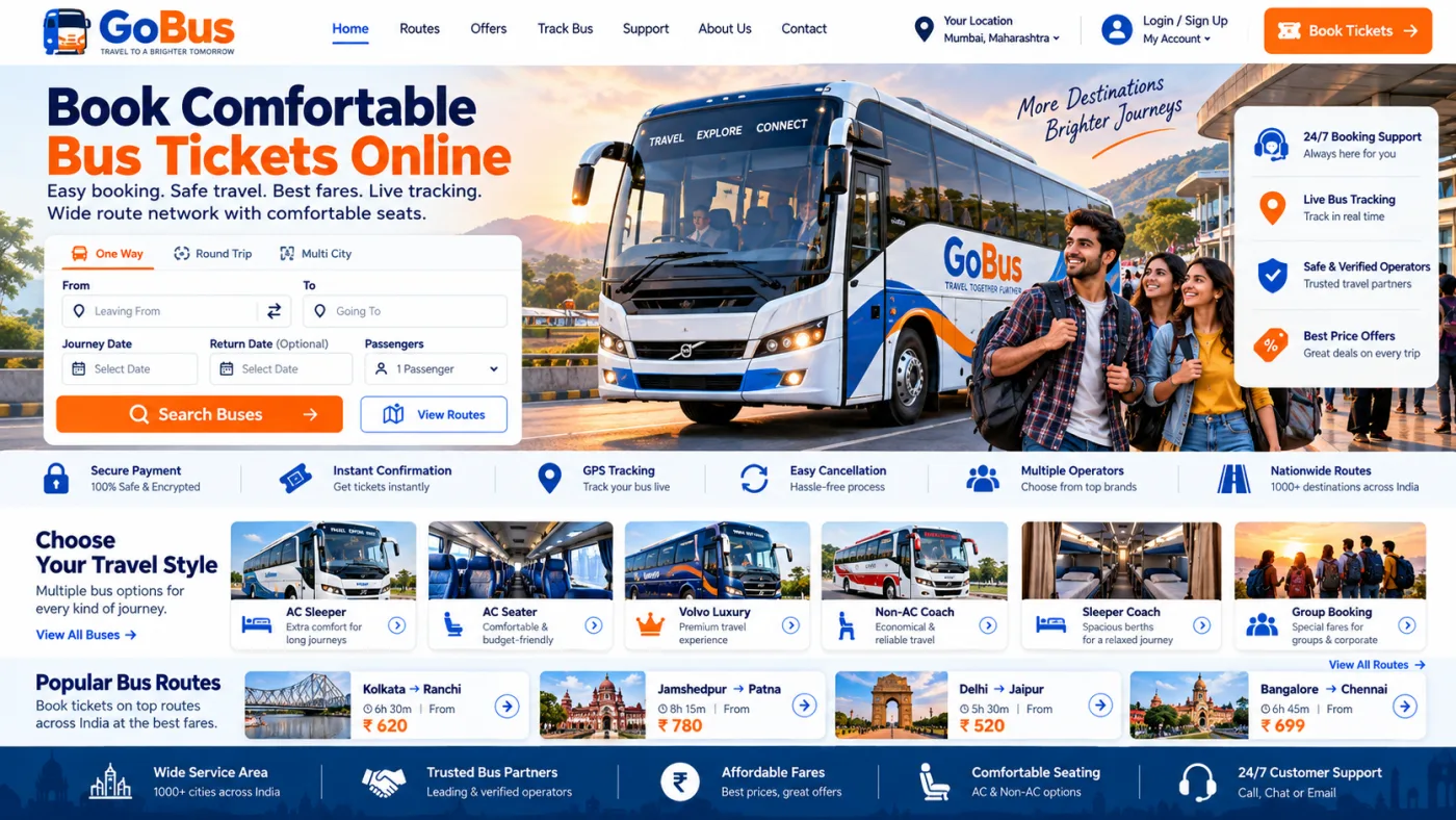 Bus Booking Portal Website