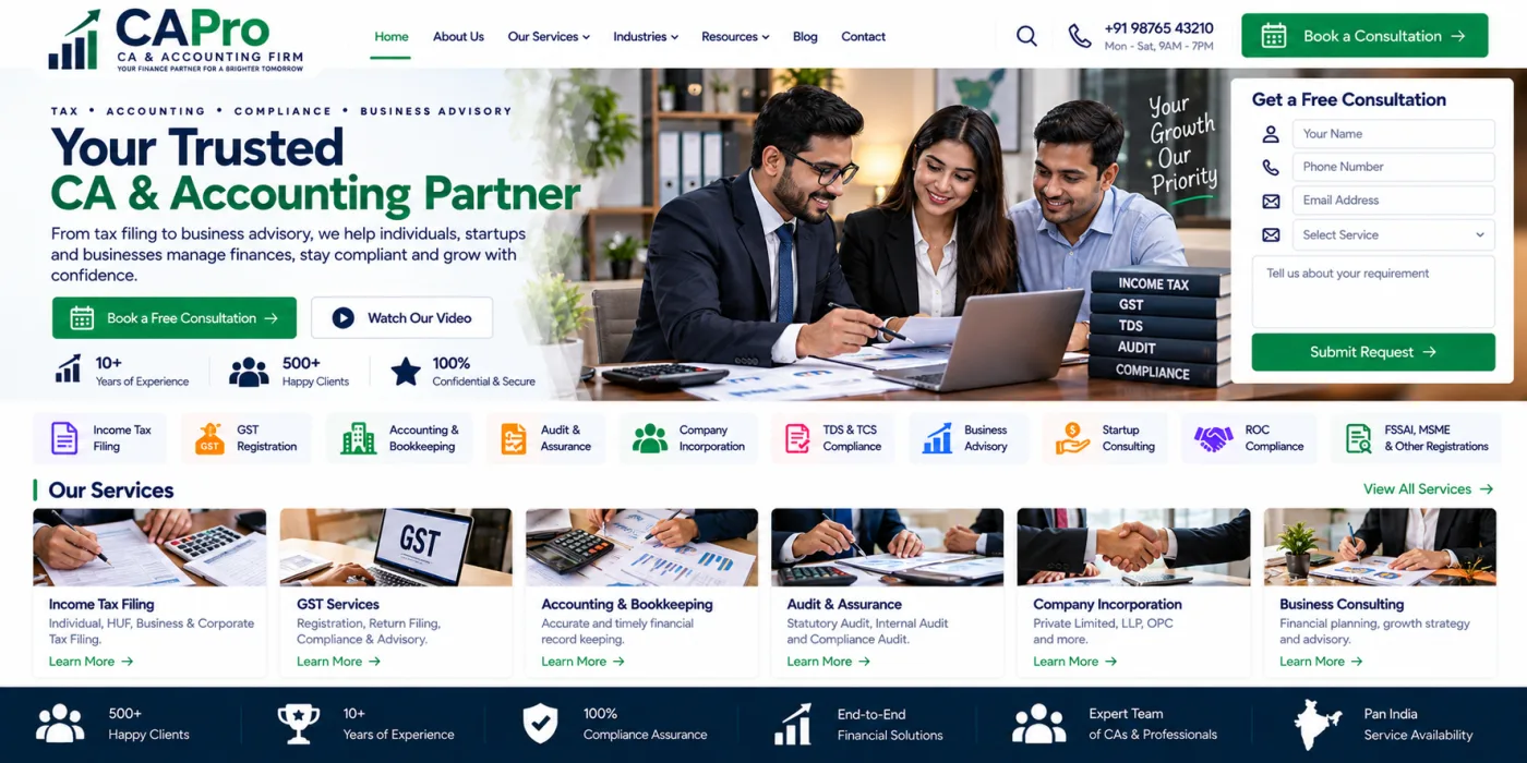 CA & Accounting Firm Website