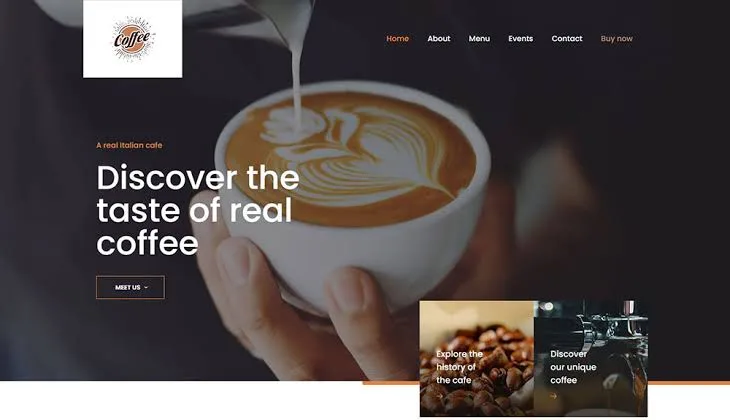 Cafe & Coffee Shop Website