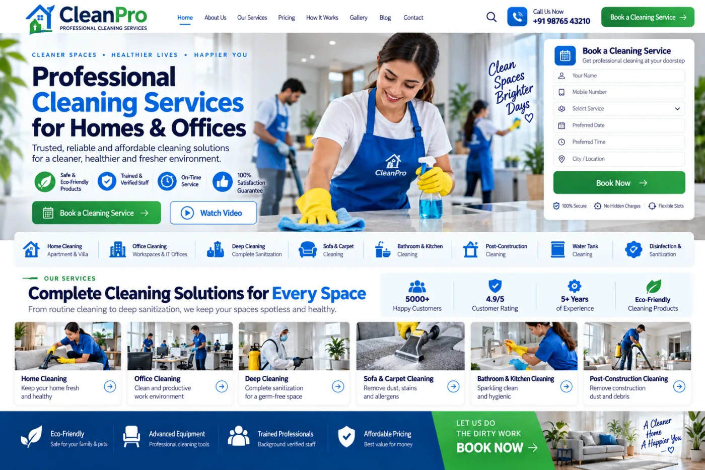 Cleaning Service Website preview