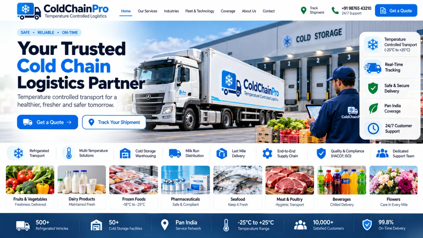 Cold Chain Logistics Website