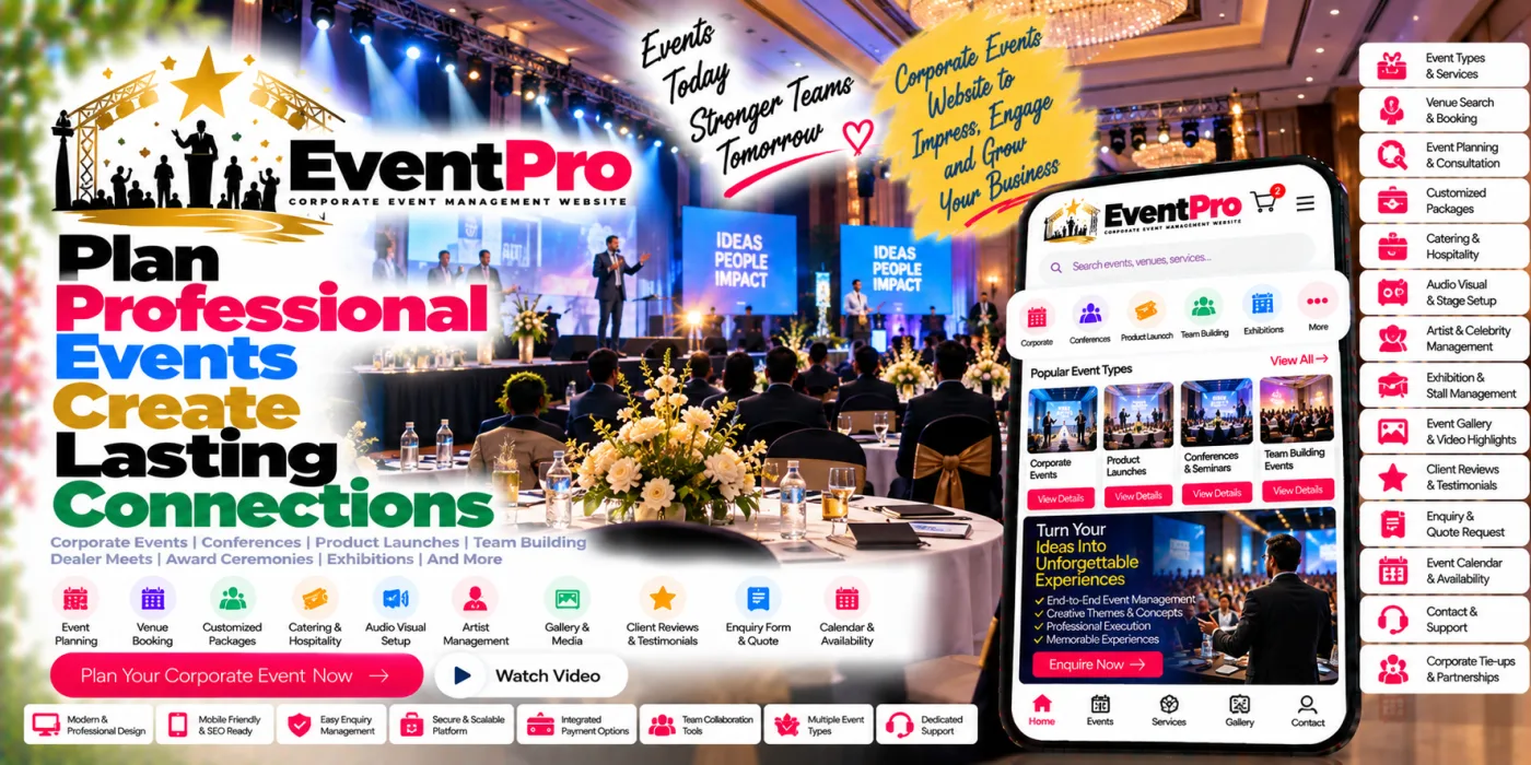 Corporate Event Management Website