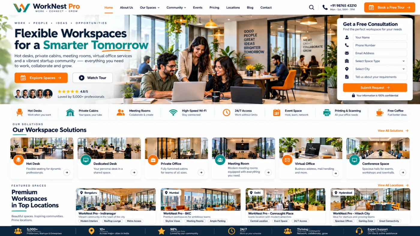 Coworking Space Website