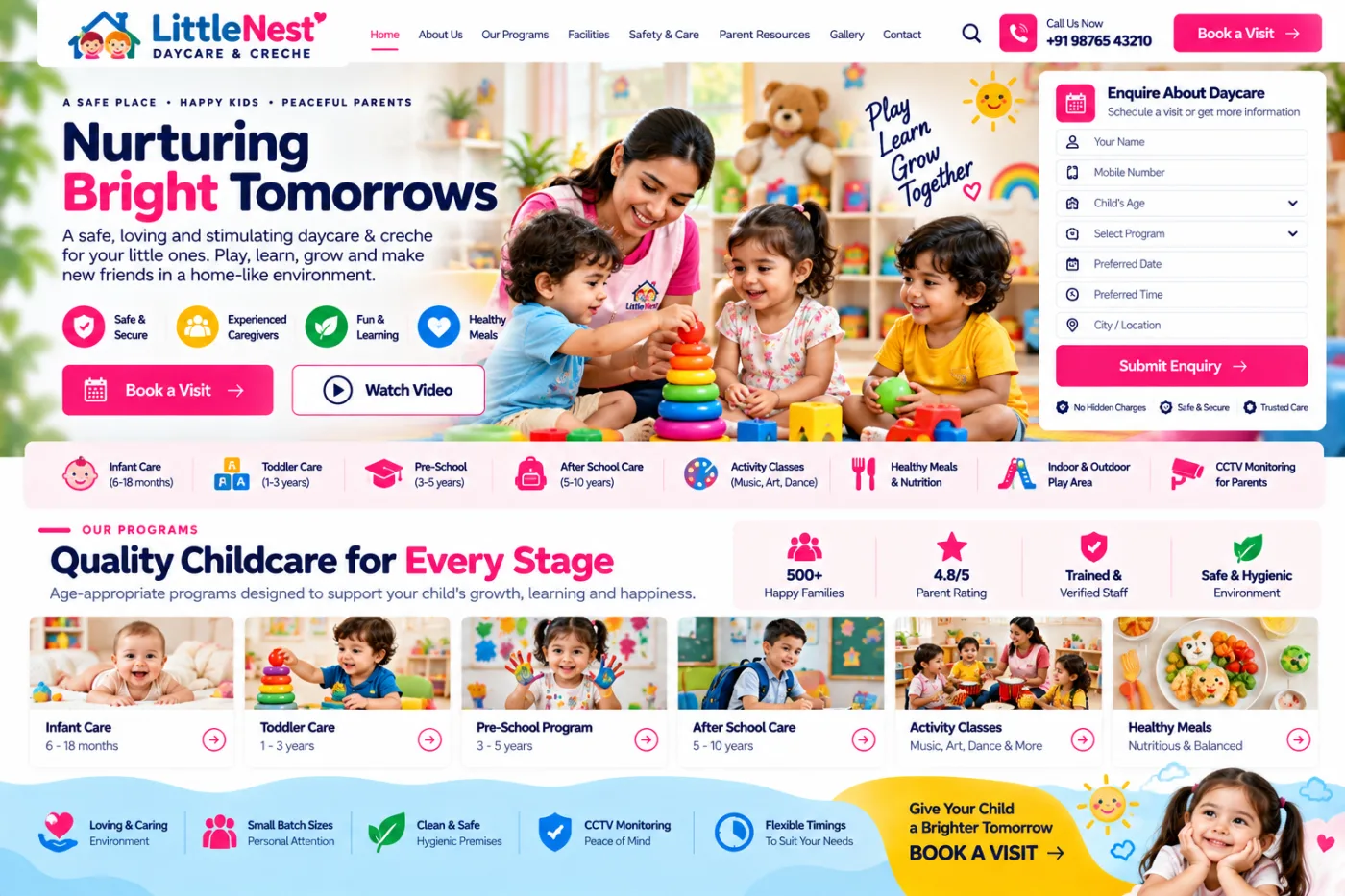 Daycare & Creche Website