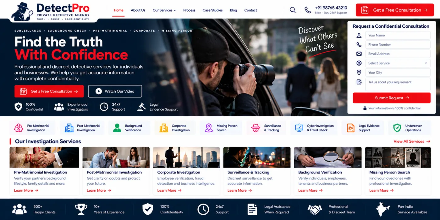 Detective Agency Website