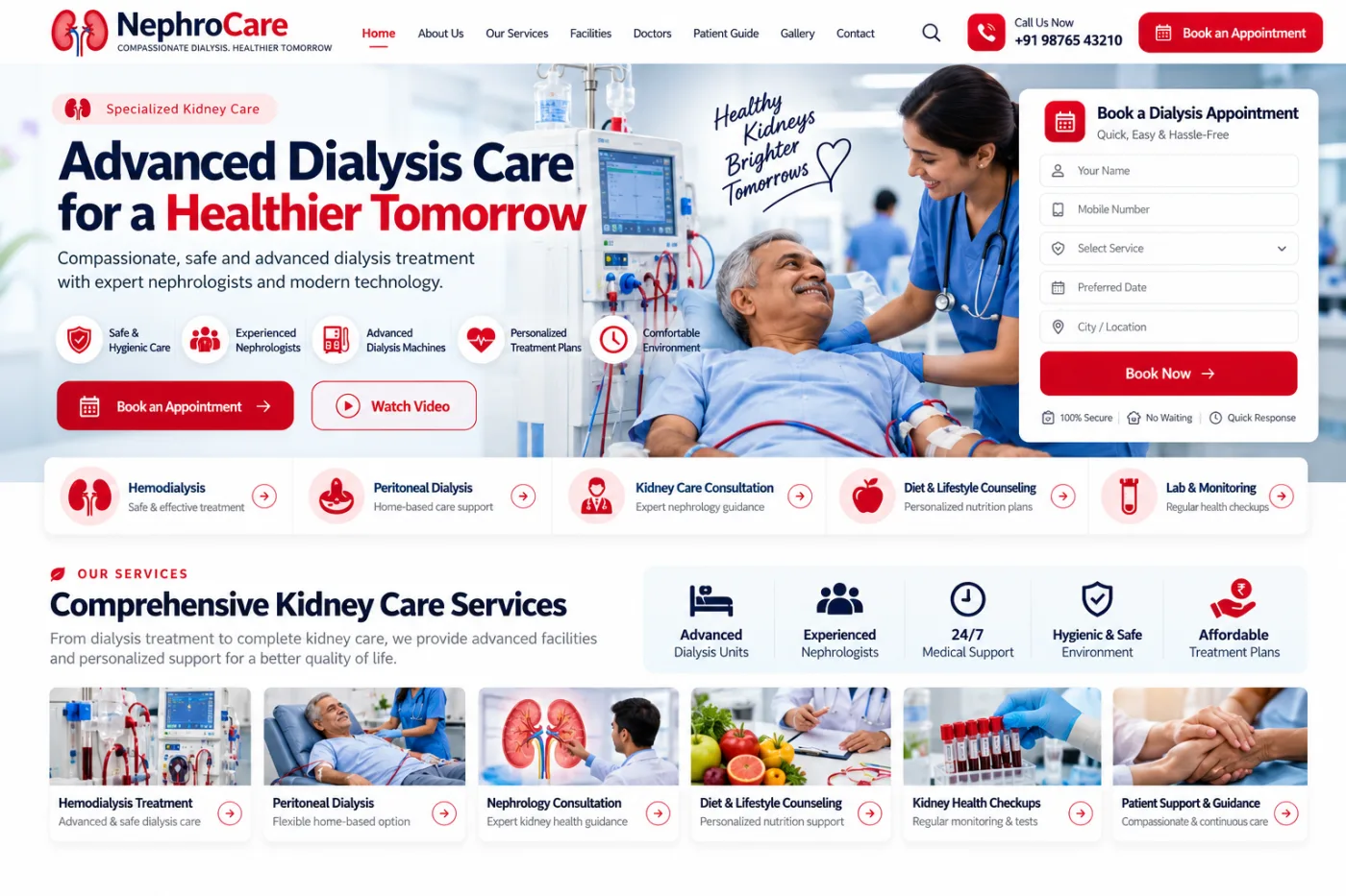 Dialysis Centre Website preview