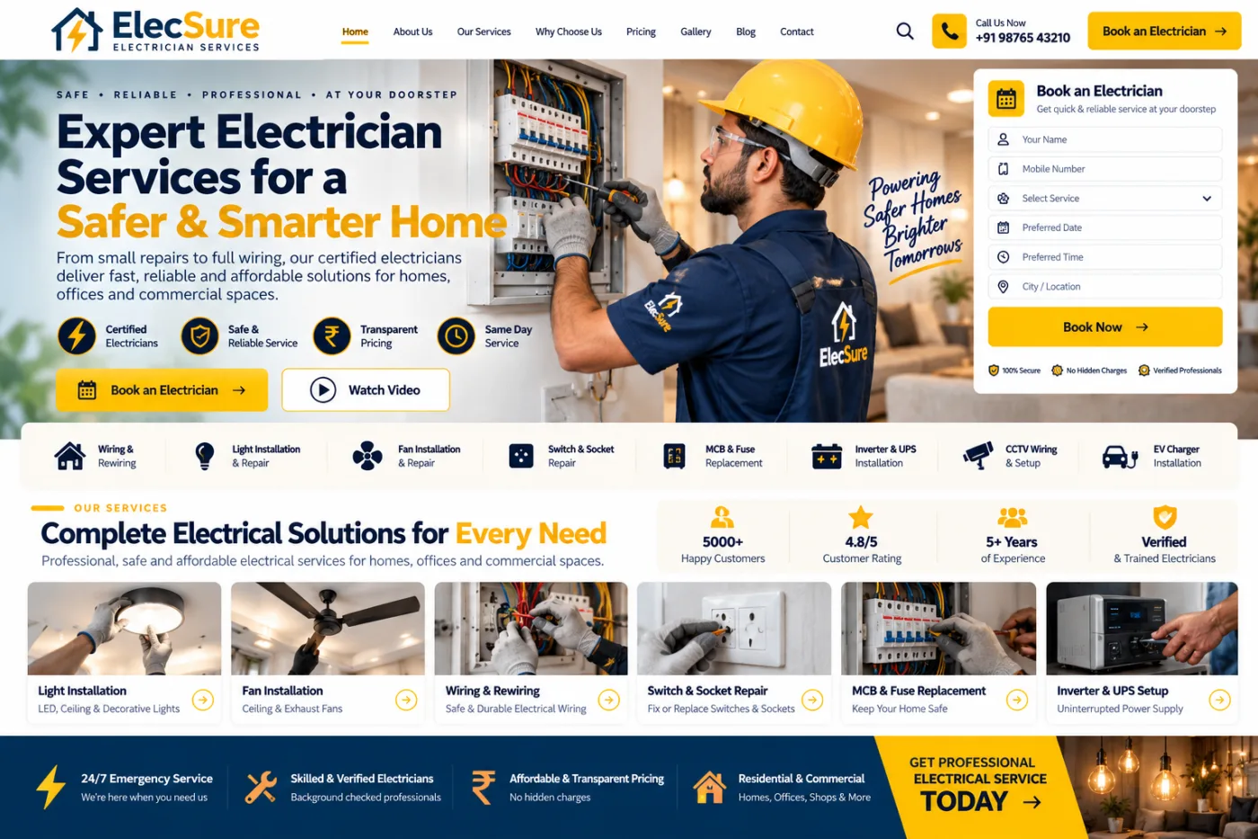 Electrician Website
