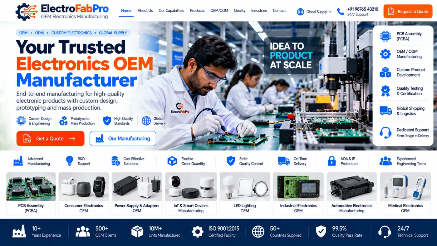 Electronics OEM Manufacturer Website