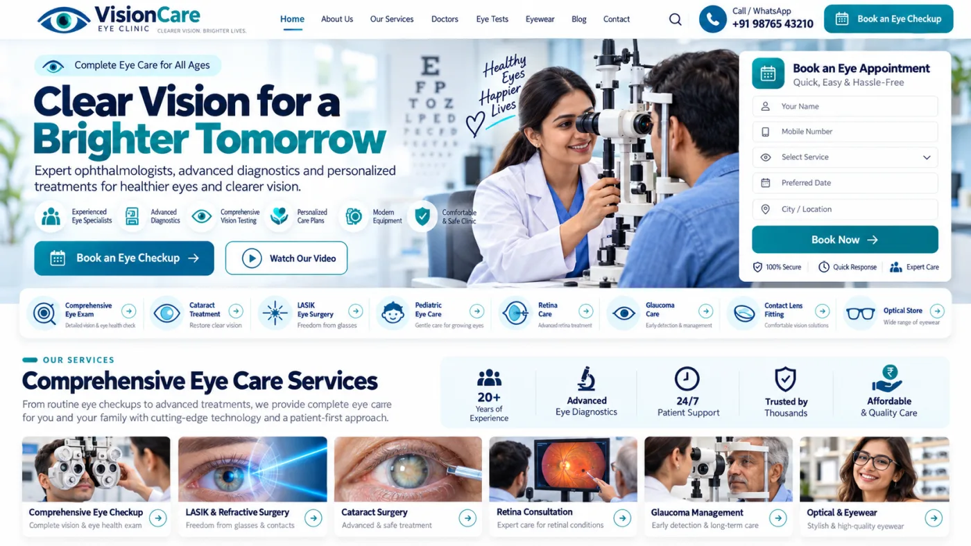 Eye Care & Optometrist Website