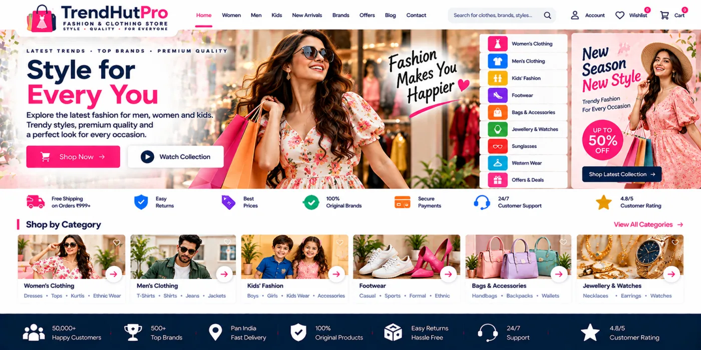Fashion & Clothing Store Website