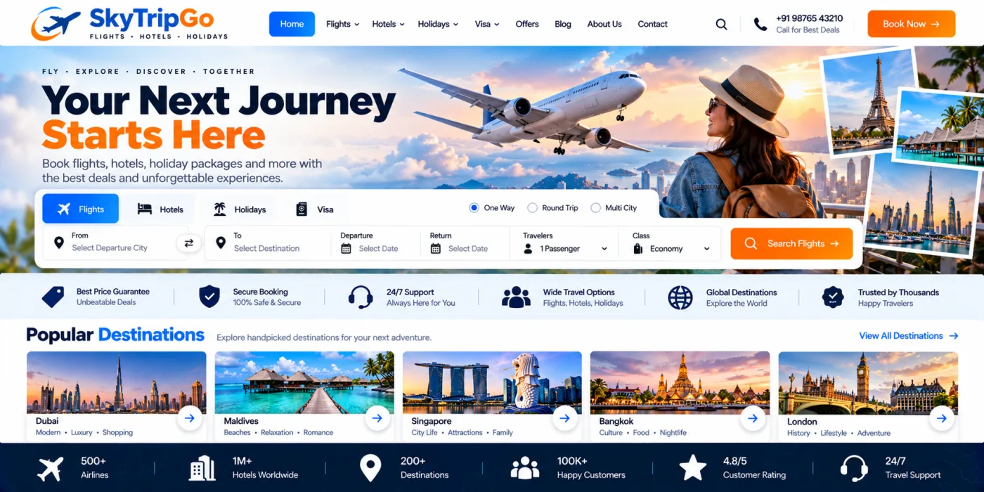 Flight & Ticket Booking Agency Website