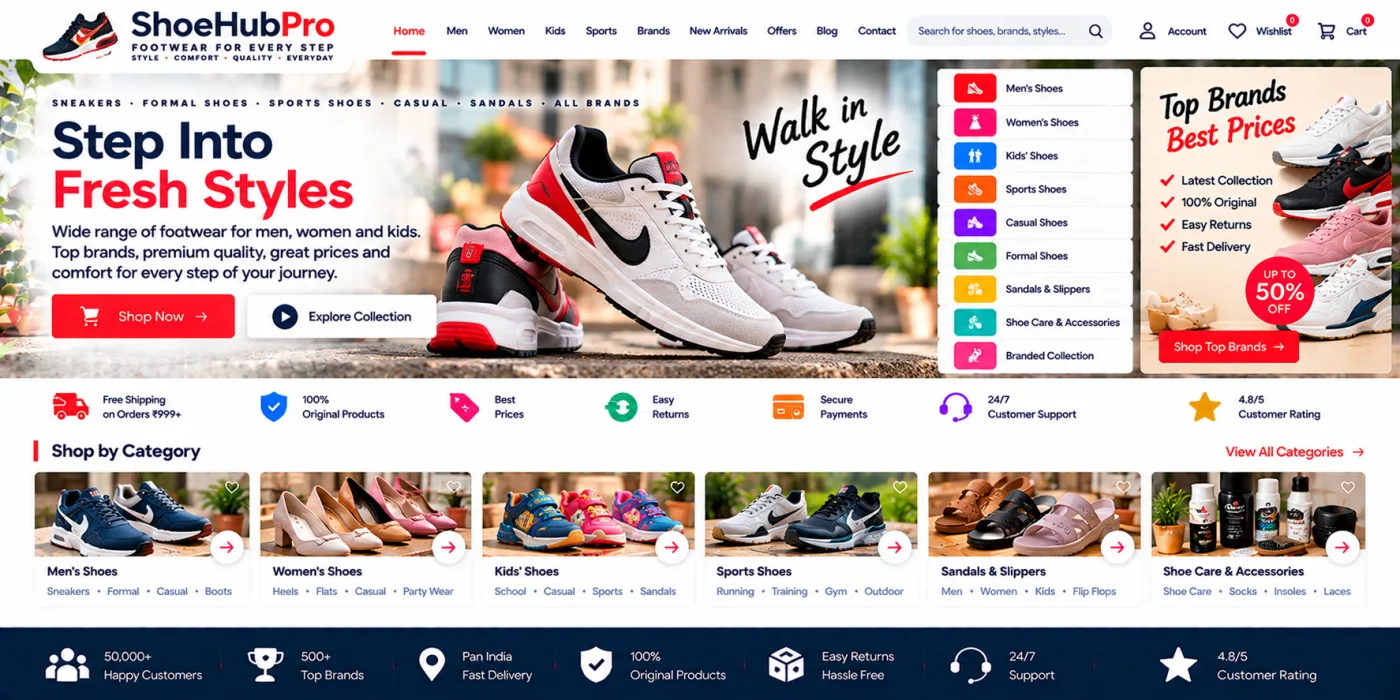Footwear Store Website