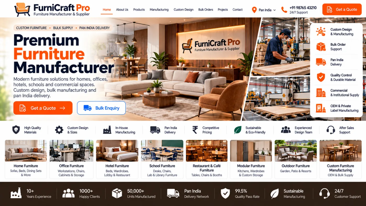 Furniture Manufacturer Website