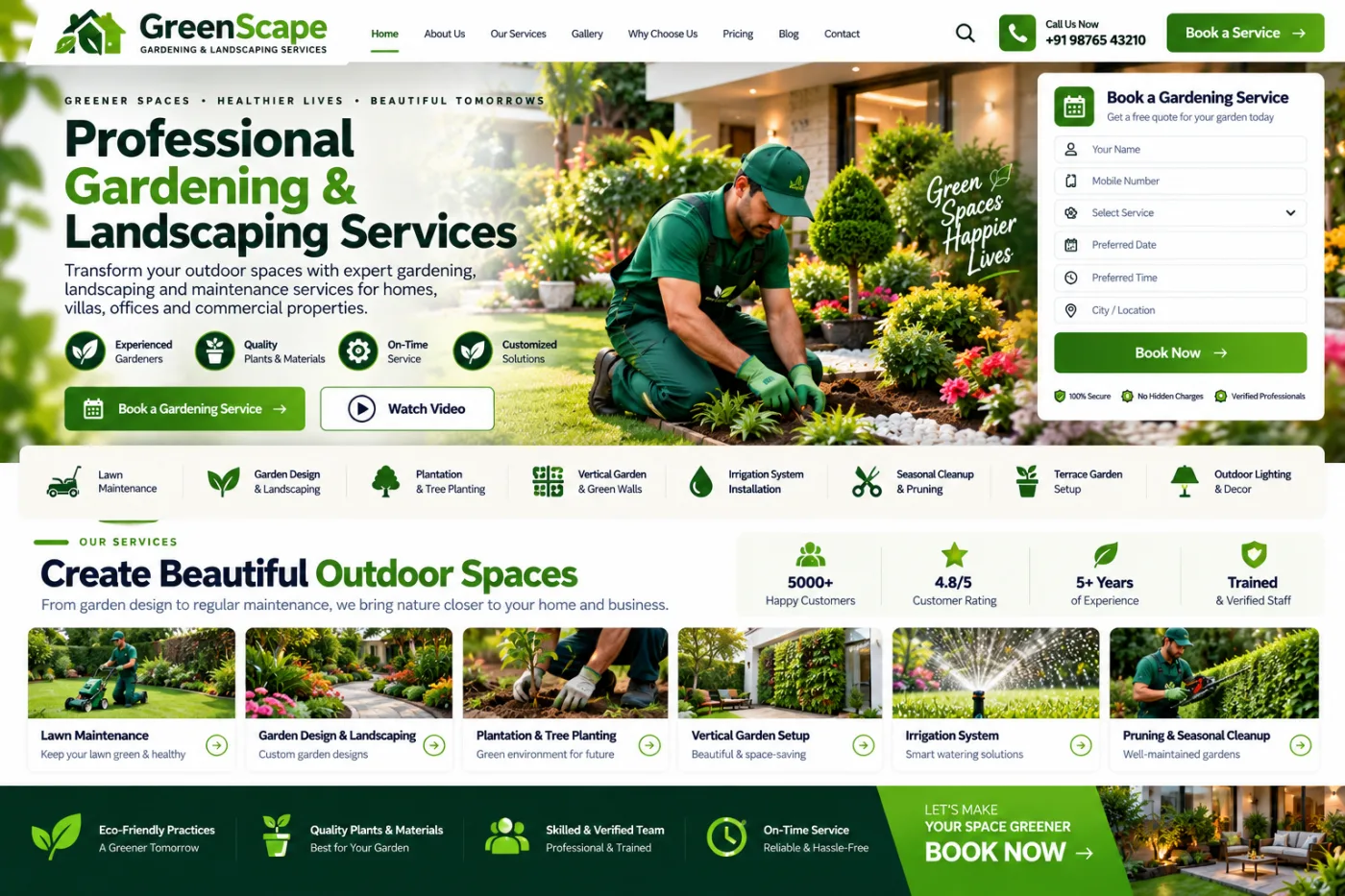 Gardening & Landscaping Website