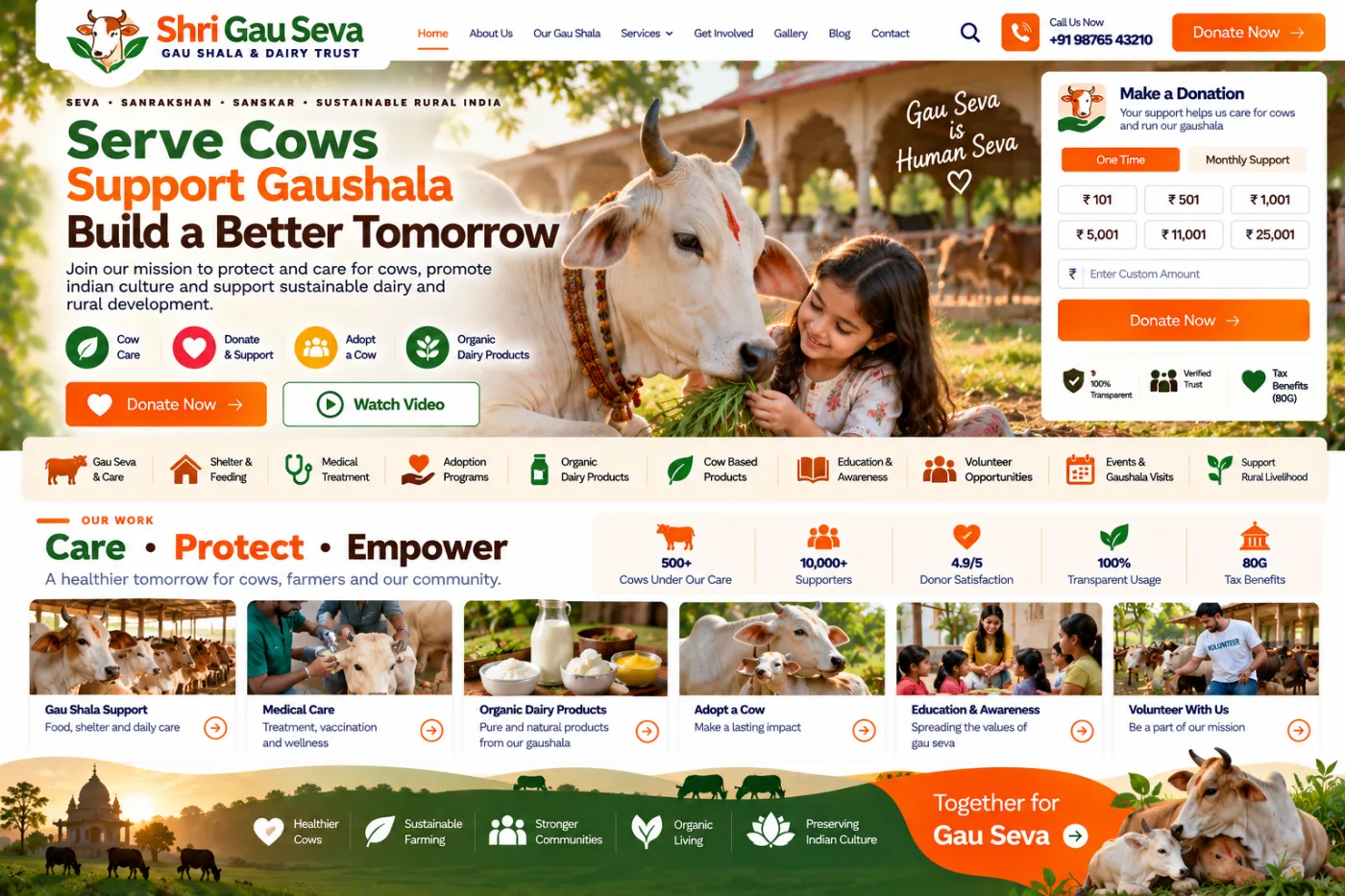 Gau Shala & Dairy Trust Website