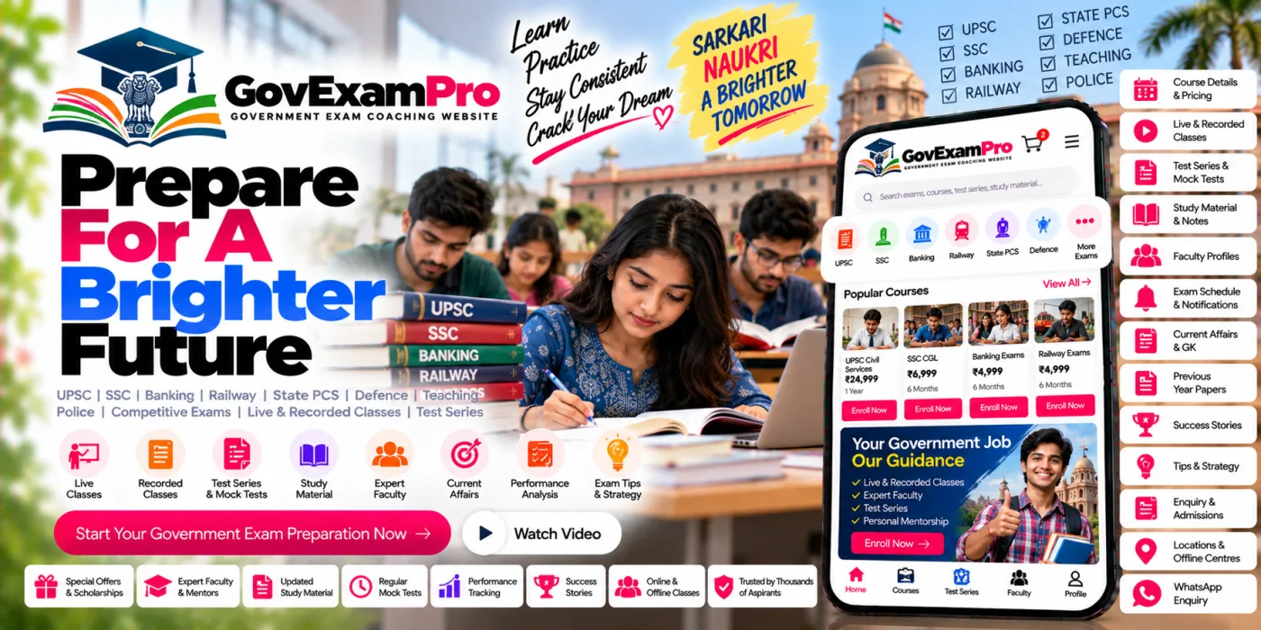 Government Exam Coaching Website