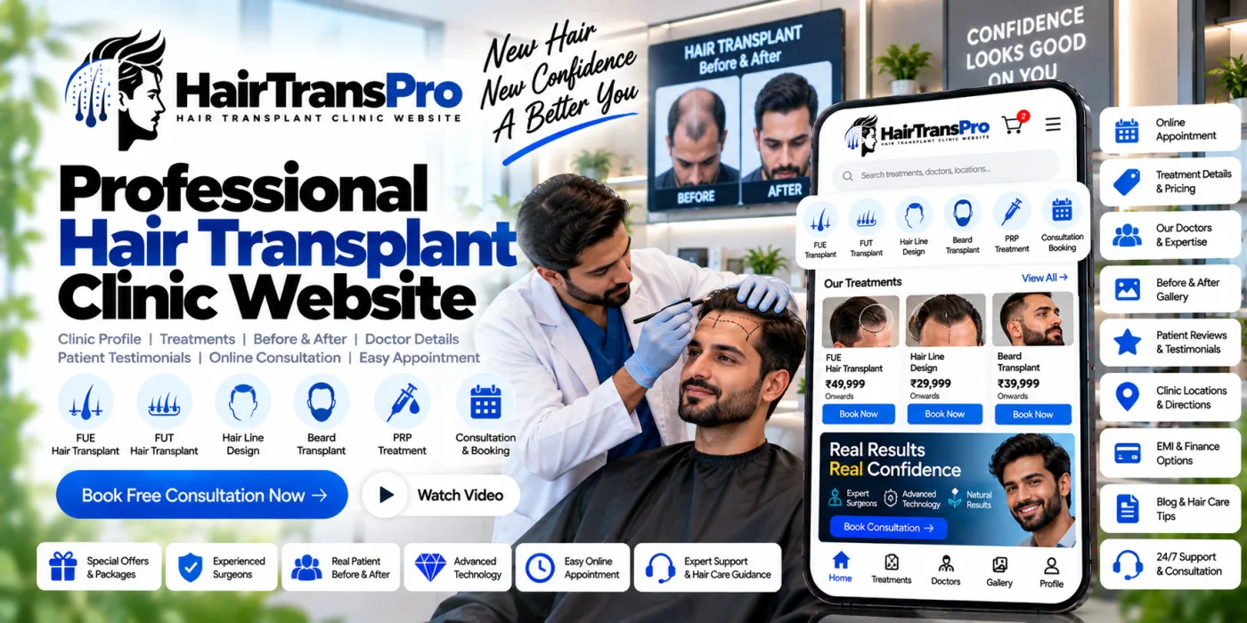 Hair Transplant Clinic Website preview