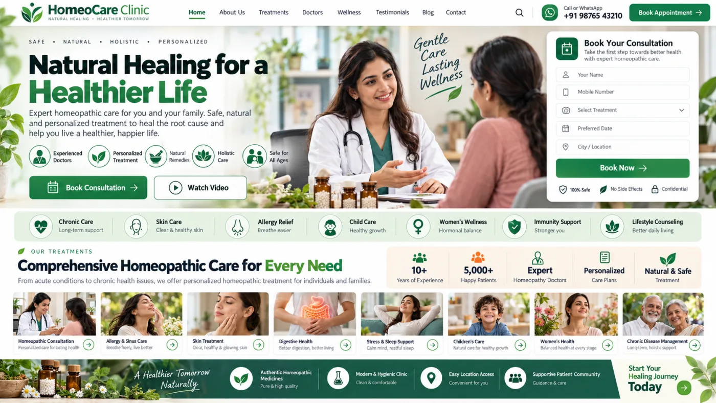 Homeopathy Clinic Website