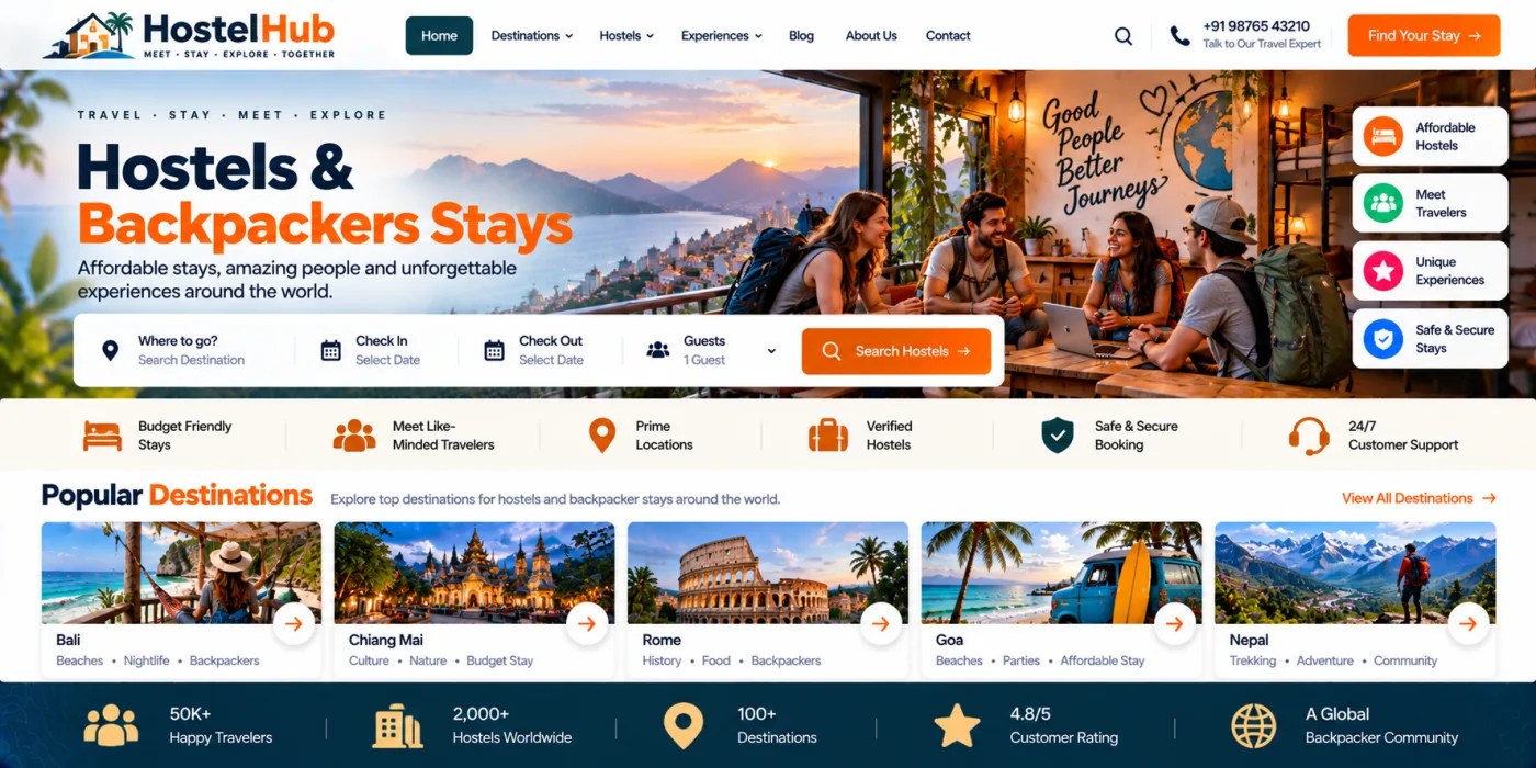 Hostel & Backpackers Website