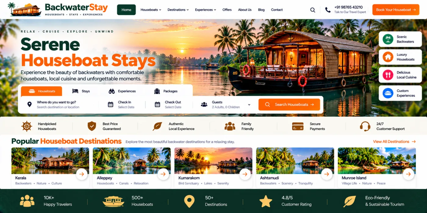 Houseboat Stays Website