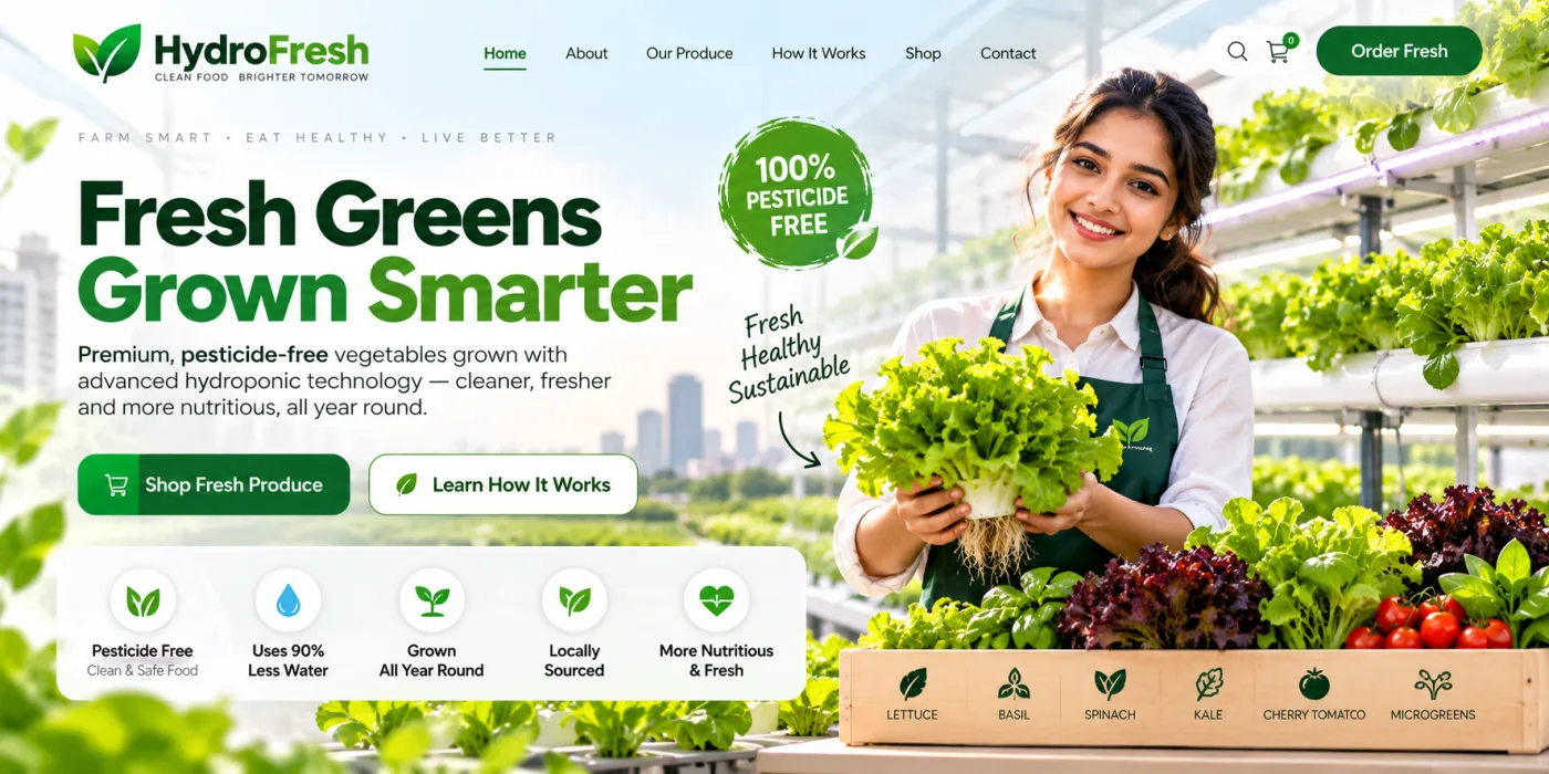 Hydroponics Farm Website