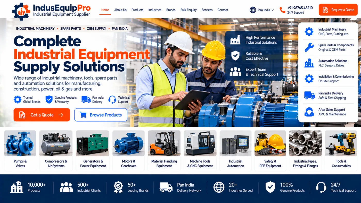 Industrial Equipment Supplier Website