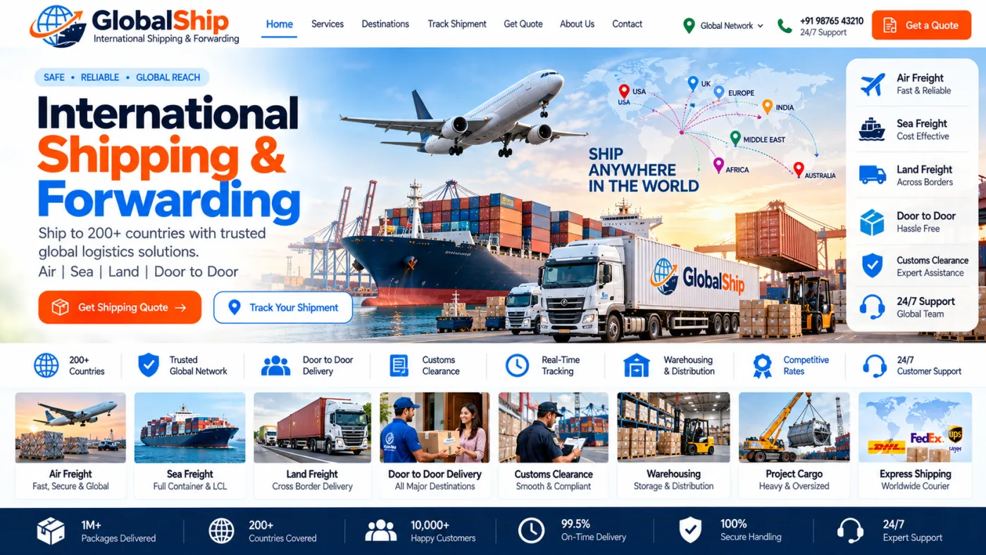 International Shipping & Forwarding Website