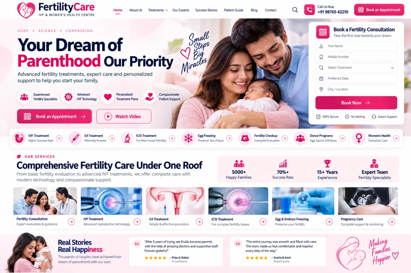 IVF & Fertility Clinic Website