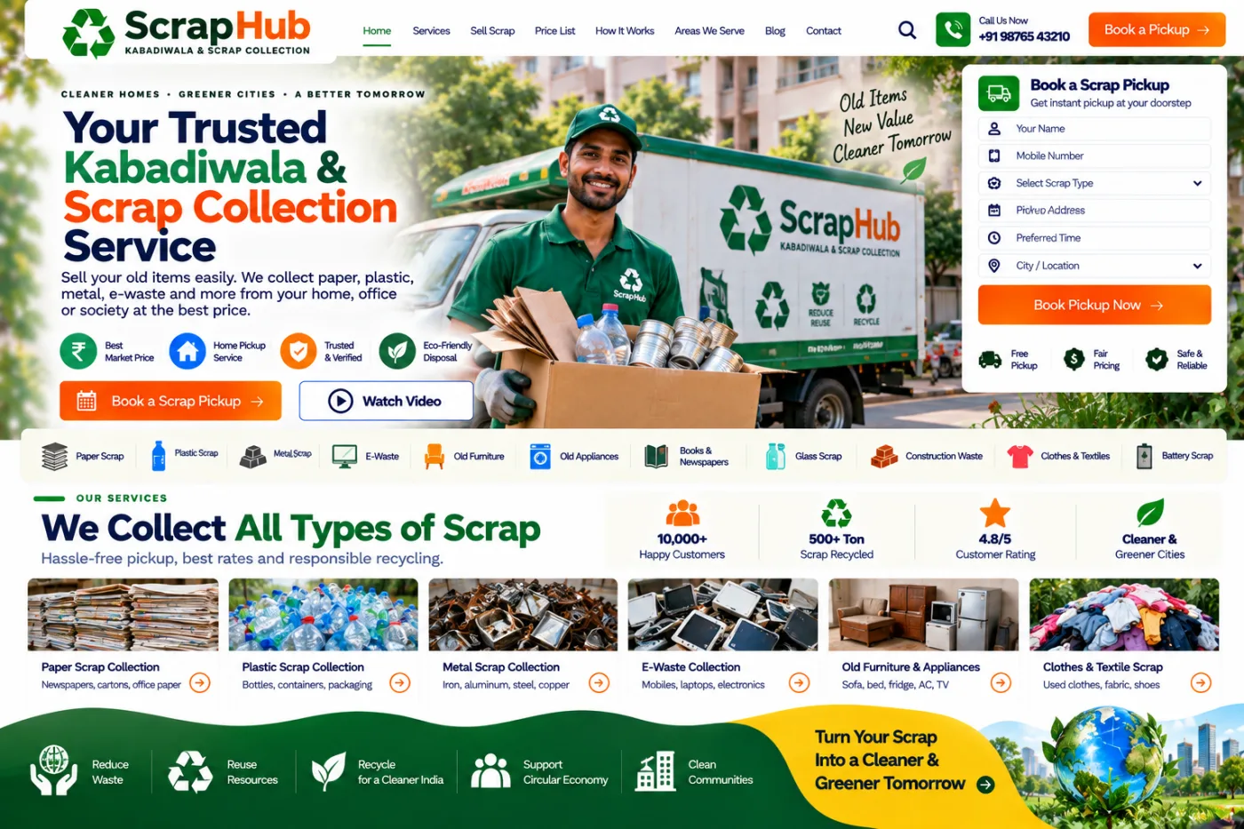 Kabadiwala & Scrap Collection Website