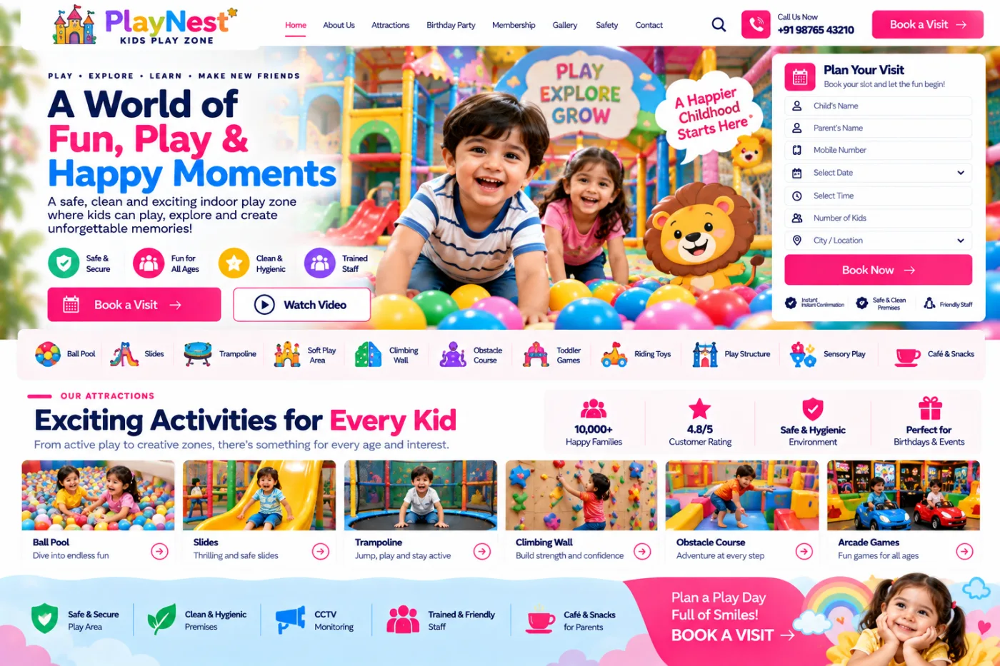 Kids Play Zone Website