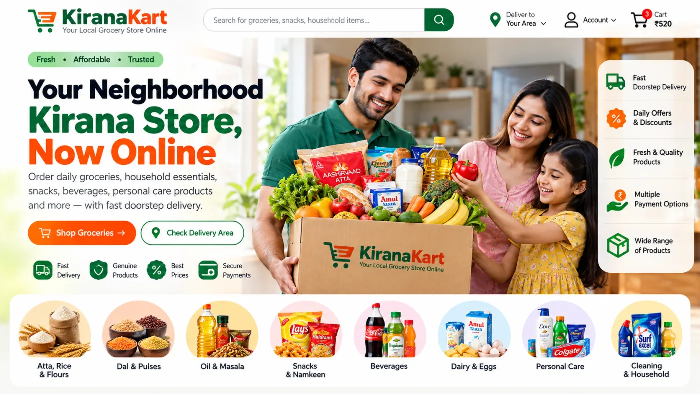 Kirana Store Commerce Website