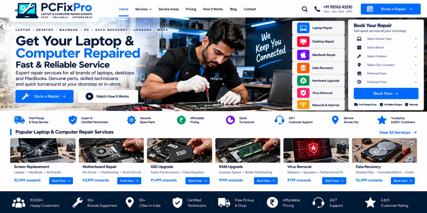 Laptop & Computer Repair Website