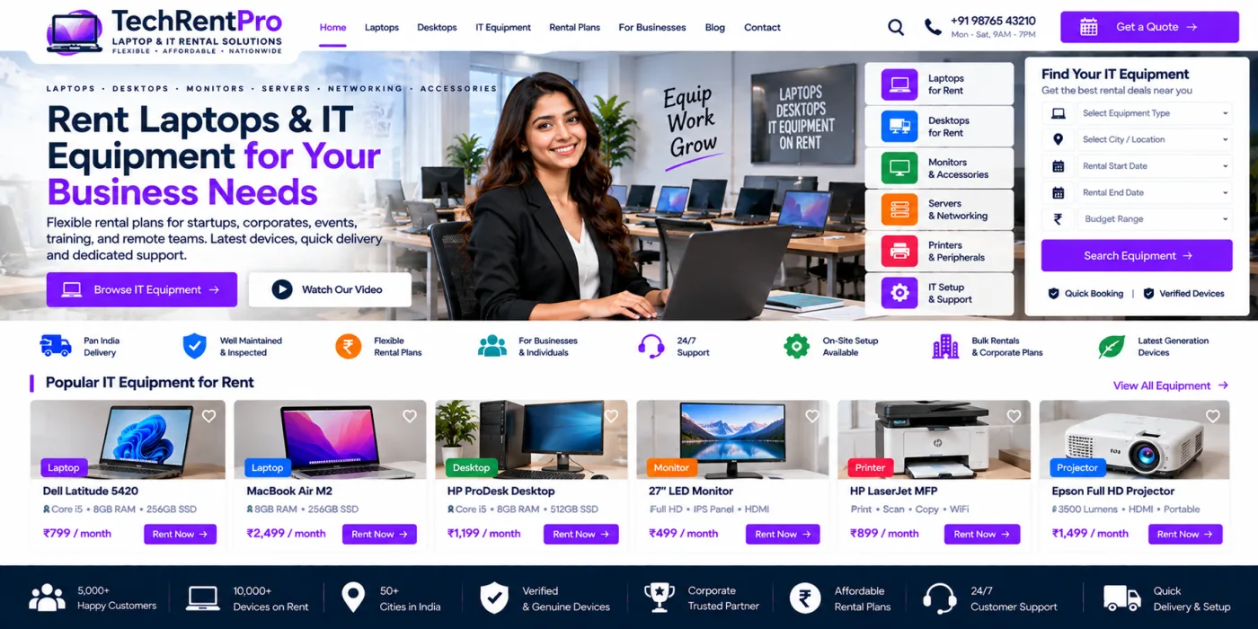 Laptop & IT Rental Website