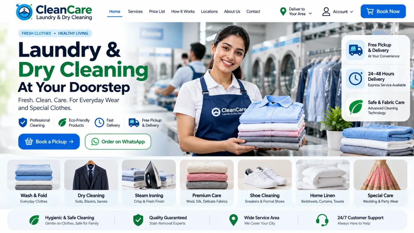 Laundry & Dry Cleaning Website