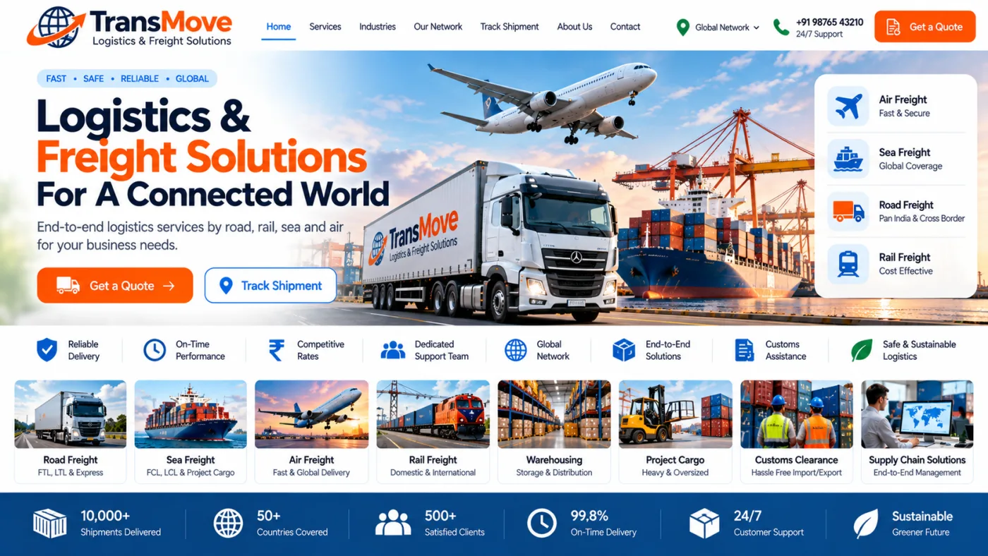 Logistics & Freight Company Website