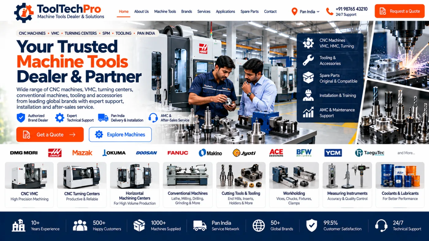 Machine Tools Dealer Website
