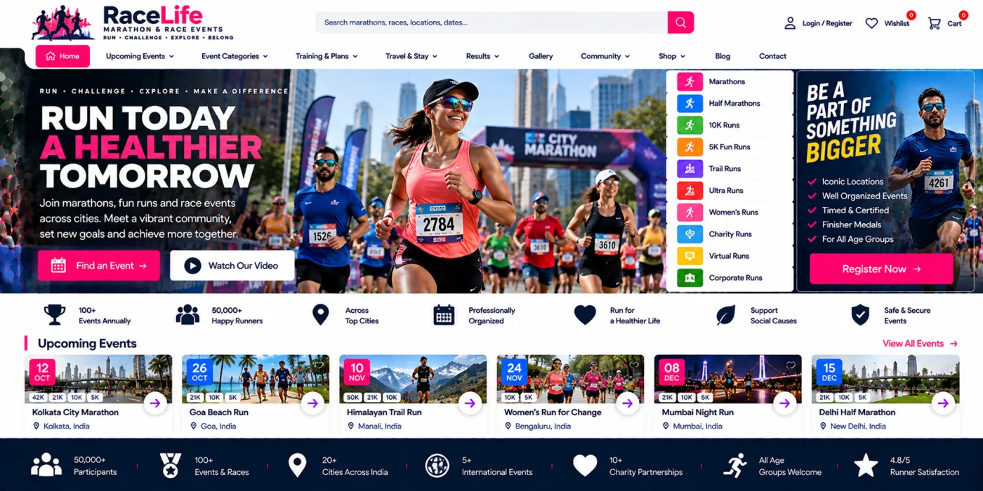 Marathon & Race Events Website