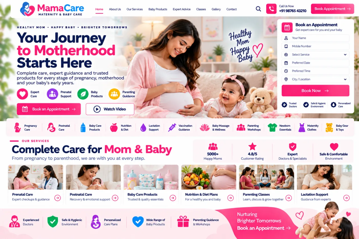 Maternity & Baby Care Website