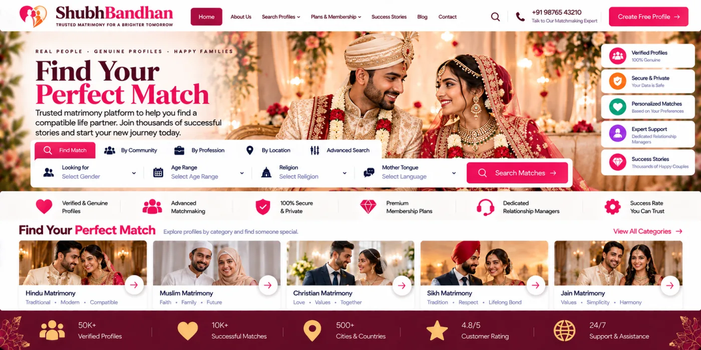 Matrimony Portal Website