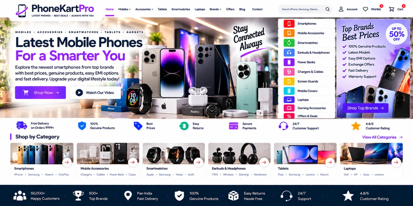Mobile Phone Shop Website