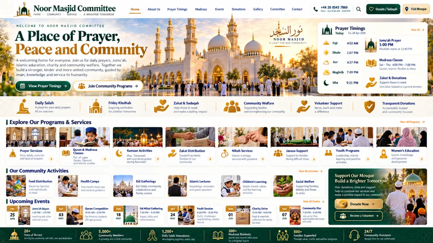 Mosque Committee Website