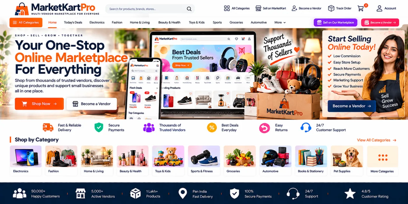 Multi-vendor Marketplace Website preview
