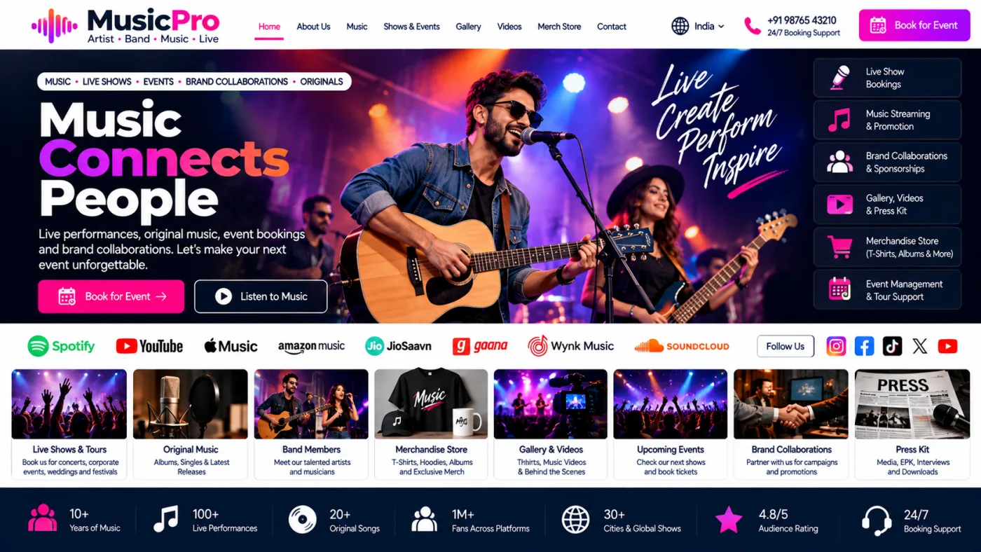 Music Artist & Band Website