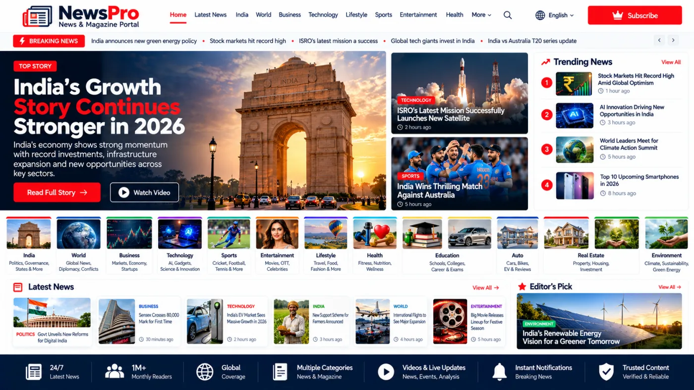 News & Magazine Portal Website