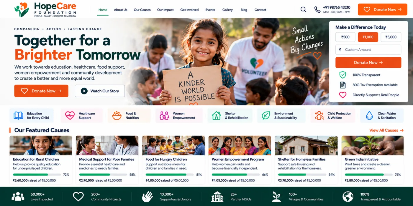 NGO & Charity Website