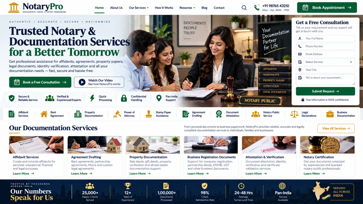 Notary & Documentation Website